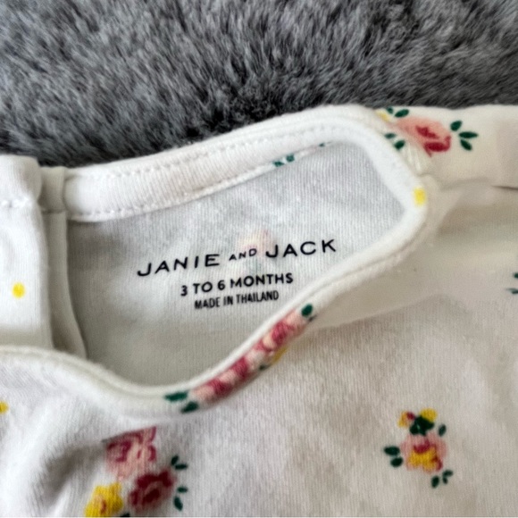 Janie and Jack Floral Print One-Piece with Bell Sleeves - Picture 8 of 9